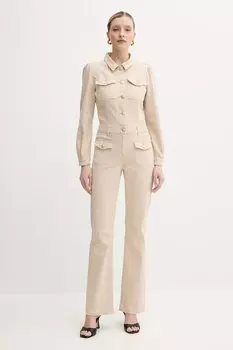 Джинсовый комбинезон Morgan, бежевый