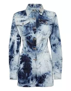 Джинсовый комбинезон отбеленный PHILIPP PLEIN