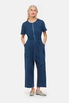 Джинсовый комбинезон Petite с короткими рукавами Whistles, синий