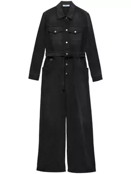 Джинсовый комбинезон Prada, черный