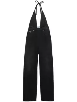 Джинсовый комбинезон Prada, черный