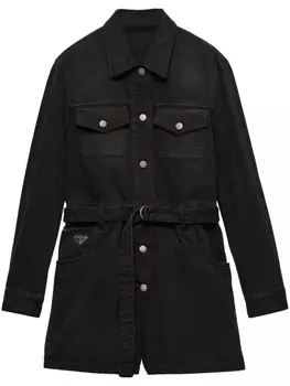 Джинсовый комбинезон Prada, черный