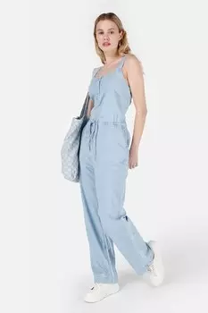 Джинсовый комбинезон с карманами COLIN'S, светло-голубой