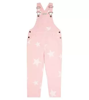 Джинсовый комбинезон с принтом Stella McCartney Kids, розовый