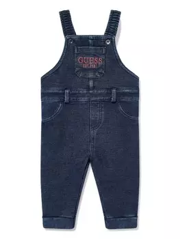Джинсовый комбинезон с вышитым логотипом для детей Guess Kids, синий
