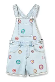 Джинсовый комбинезон с вышивкой Desigual, синий