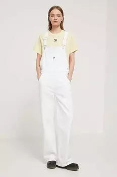 Джинсовый комбинезон Tommy Jeans, белый