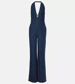 Джинсовый комбинезон VGold Valentino, цвет medium blue denim