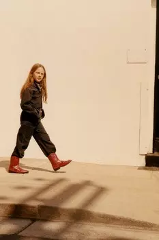 Джинсовый комбинезон ZARA, черный