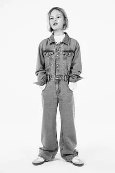 Джинсовый комбинезон ZARA, синий
