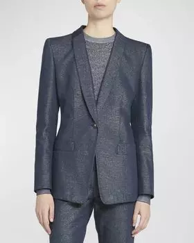 Джинсовый пиджак на одной пуговице Giorgio Armani, цвет Denim
