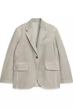 Джинсовый пиджак оверсайз Arket, серый