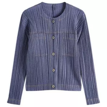 Джинсовый плиссированный топ Pleats Please Issey Miyake, синий