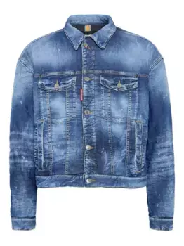 Джинсовый пуховик DSQUARED2, синий