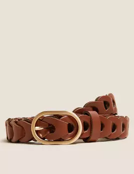 Джинсовый ремень из кожаной ткани Marks & Spencer