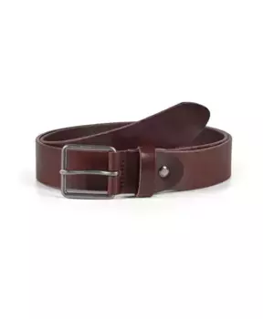 Джинсовый ремень из темной кожи Howard London, коричневый