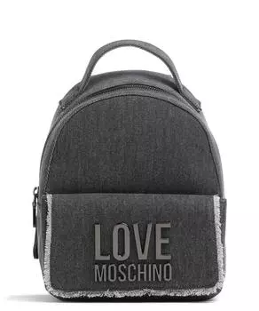 Джинсовый рюкзак Icon из хлопка Love Moschino, антрацит