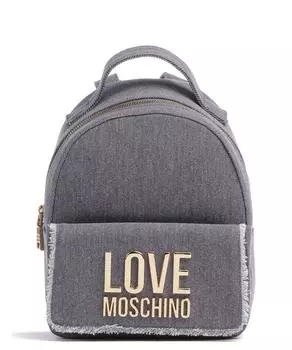 Джинсовый рюкзак Icon из хлопка Love Moschino, синий