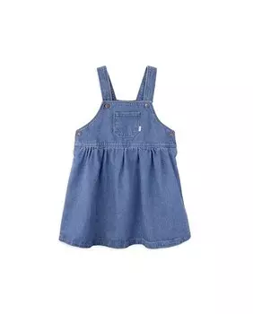 Джинсовый сарафан для девочки на бретелях Knot, синий