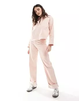 Джинсовый шнур папины джинсы розового цвета ASOS DESIGN