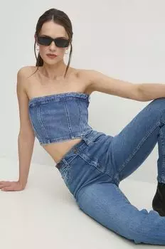 Джинсовый топ Answear Lab, синий