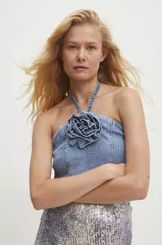 Джинсовый топ Answear Lab, синий