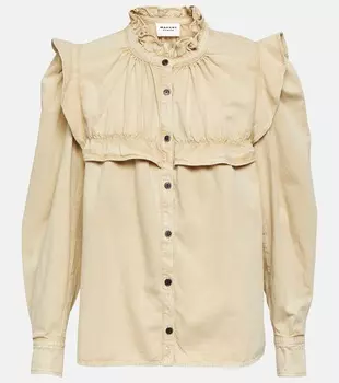 Джинсовый топ Idety Marant Etoile, коричневый