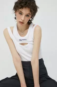 Джинсовый топ Karl Lagerfeld Karl Lagerfeld, белый