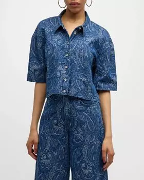 Джинсовый топ Lenna Rag & Bone, цвет Indpaisley