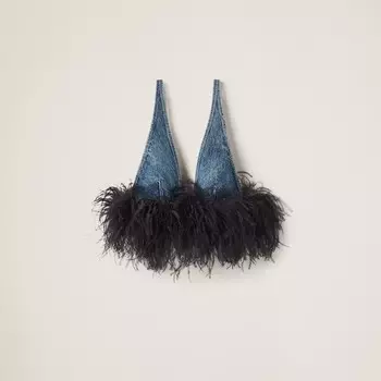 Джинсовый топ Miu Miu, синий