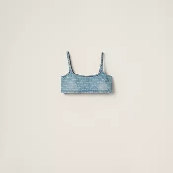 Джинсовый топ Miu Miu, синий