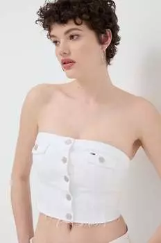 Джинсовый топ Tommy Jeans, белый