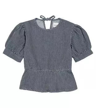 Джинсовый топ ventura в полоску The New Society, синий