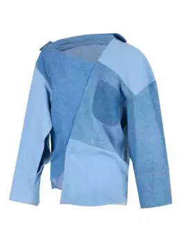 Джинсовый топ в технике пэчворк A.W.A.K.E. Mode, синий