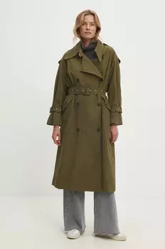 Джинсовый тренч Answear Lab, зеленый