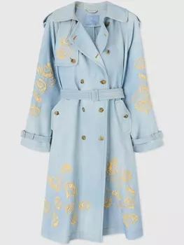 Джинсовый тренч Ermanno Scervino, синий