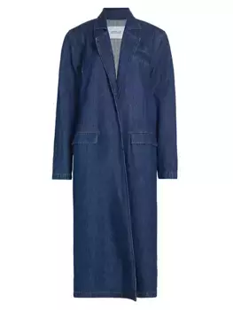 Джинсовый тренч миди Frances Derek Lam 10 Crosby, цвет bedford dark