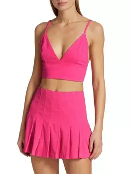 Джинсовый укороченный топ Carli Alice + Olivia, цвет Candy