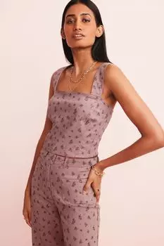 Джинсовый укороченный топ Next, розовый