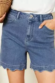 Джинсовый вырез с фестонами и коротким краем Love & Roses, синий