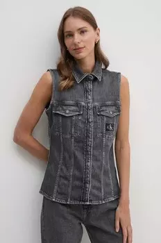 Джинсовый жилет Calvin Klein Jeans, серый