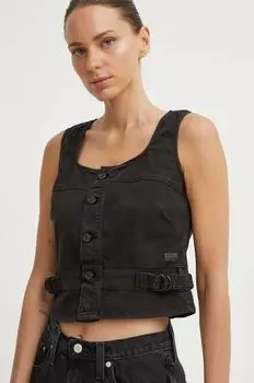 Джинсовый жилет G-Star Raw, черный