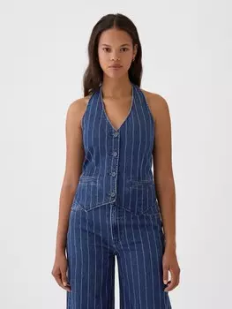 Джинсовый жилет Gap, синий