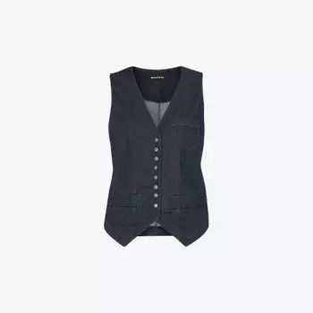Джинсовый жилет joanna с пергаментными карманами Whistles, синий