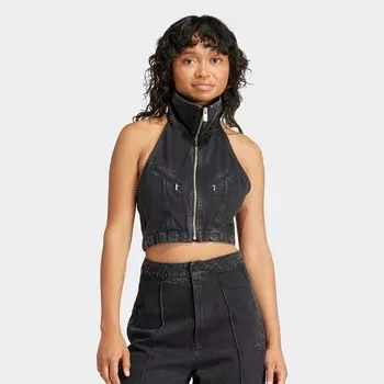Джинсовый жилет Montreal adidas Originals, цвет medium black denim
