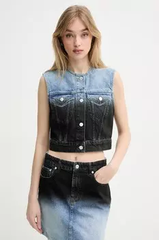 Джинсовый жилет Moschino Jeans, синий