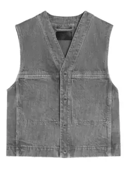Джинсовый жилет на пуговицах LEMAIRE, серый