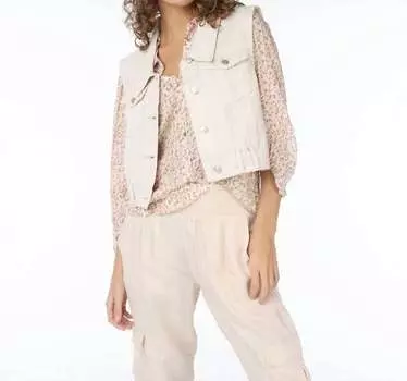 Джинсовый жилет песочного цвета ESQUALO, цвет sand