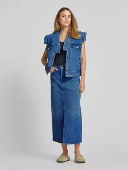 Джинсовый жилет с нагрудными карманами LOLLYS LAUNDRY