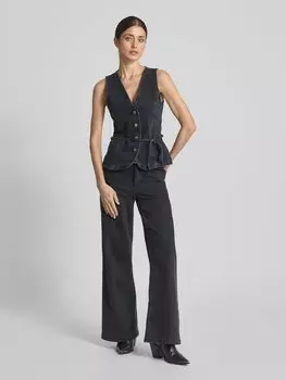 Джинсовый жилет с V-образным вырезом «DAPHNE» Mango, антрацит